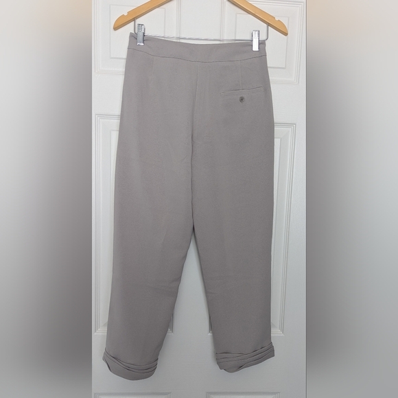 Stylish/Dressy Grey/Mauve Shinestar Gold Women's Ankle Pants - Picture 4 of 9